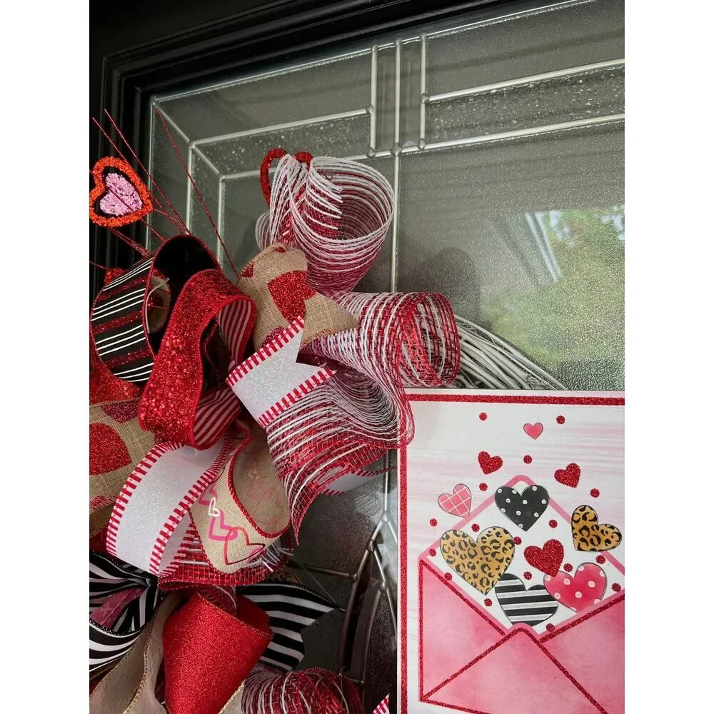 Valentines Day Grapevine Wreath Door Decor